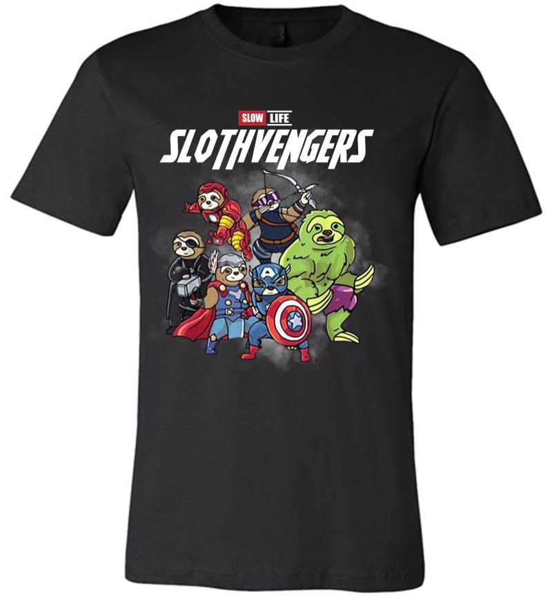 Official Slow Life Slothvengers Premium T-Shirt
