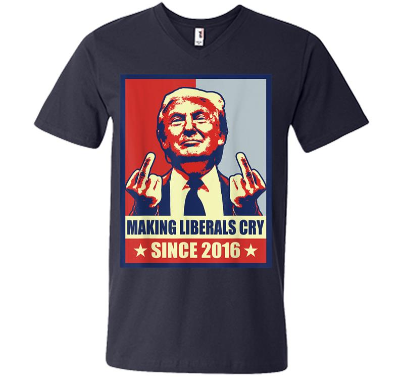 Inktee Store - Pro President Donald Trump Gifts 2020 Making Liberals Cry V-Neck T-Shirt Image