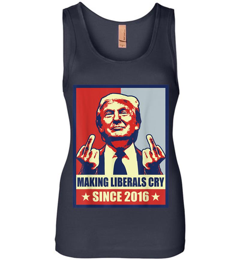 Inktee Store - Pro President Donald Trump Gifts 2020 Making Liberals Cry Women Jersey Tank Top Image