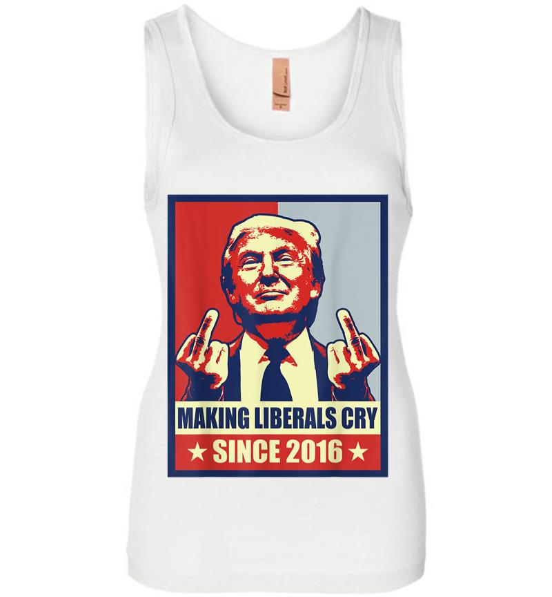 Inktee Store - Pro President Donald Trump Gifts 2020 Making Liberals Cry Women Jersey Tank Top Image