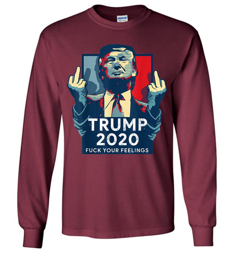 Inktee Store - Retro Vintage Donald Trump For President 2020 Long Sleeve T-Shirt Image