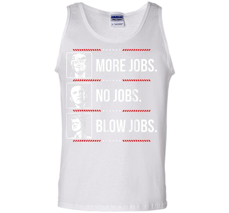 Inktee Store - Trump More Jobs Obama No Jobs Bill Cinton B Jobs Trump 2020 Men Tank Top Image