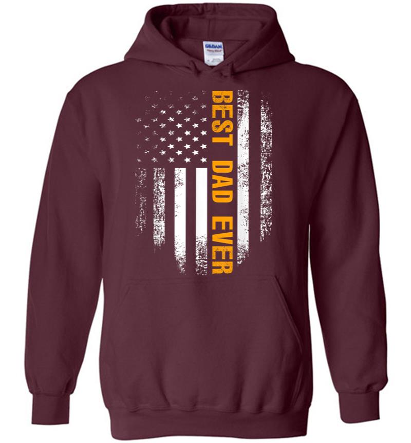 Inktee Store - Vintage Best Dad Ever American Flag Fathers Day Gift Hoodie Image