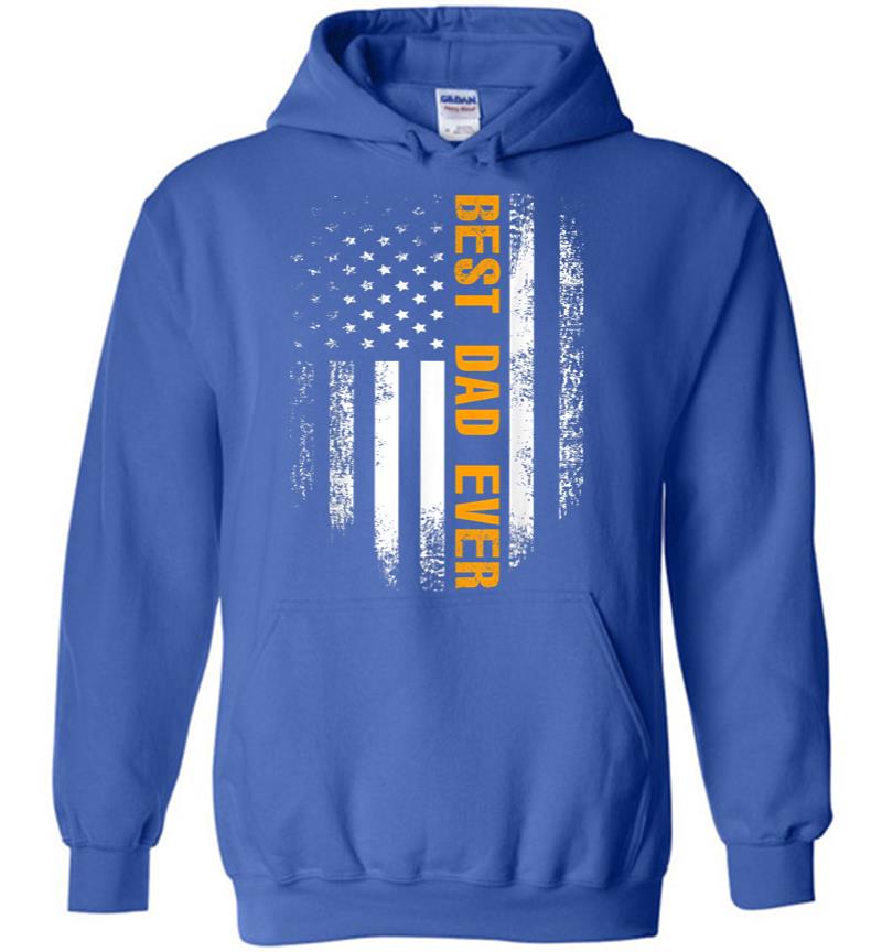 Inktee Store - Vintage Best Dad Ever American Flag Fathers Day Gift Hoodie Image