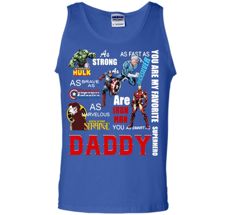Inktee Store - You Are My Favorite Superhero Daddy Hulk Captain America Iron Man Men Tank Top Image