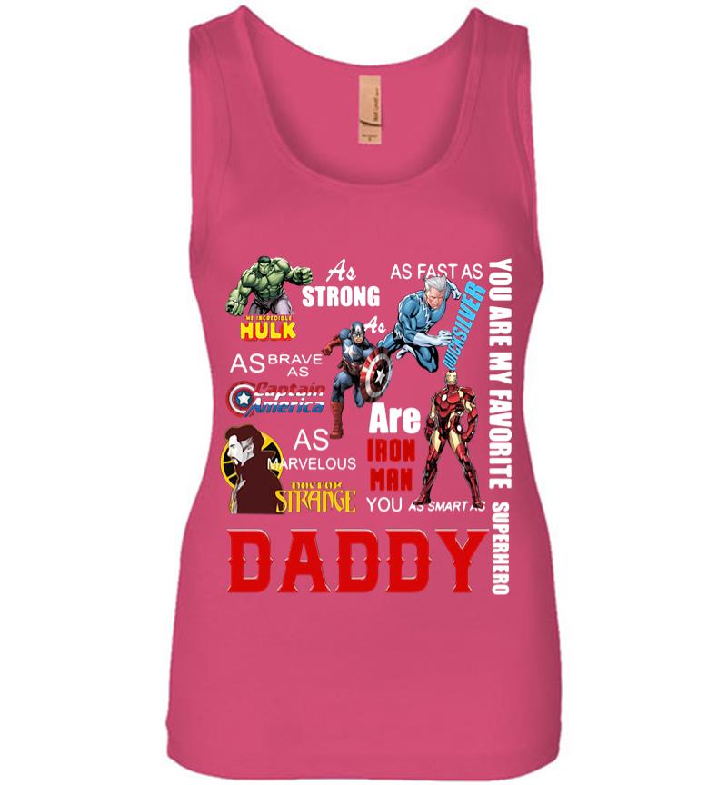 Inktee Store - You Are My Favorite Superhero Daddy Hulk Captain America Iron Man Women Jersey Tank Top Image