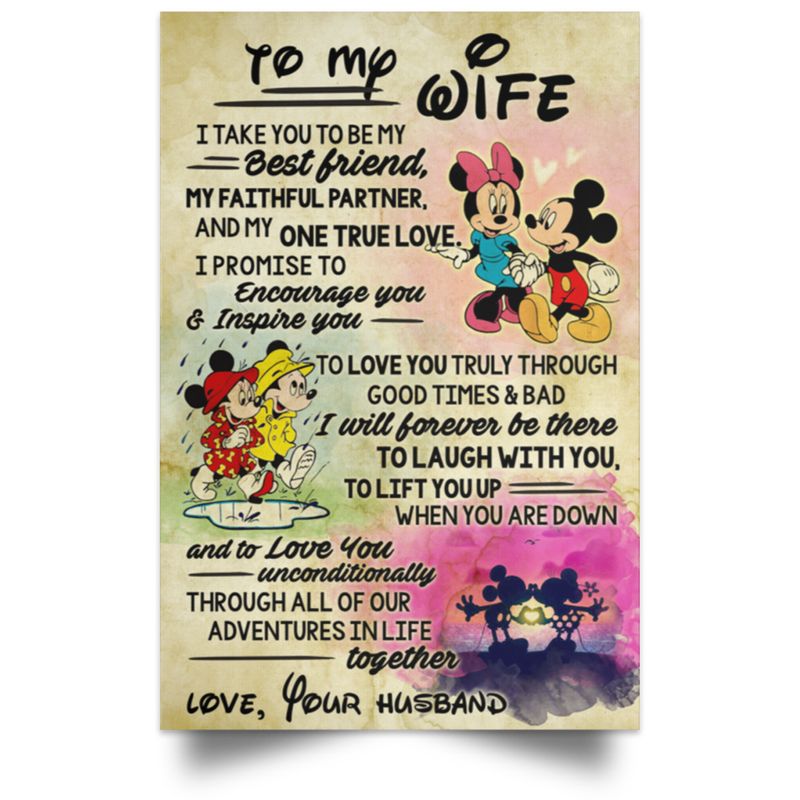 Disney Mickey To My Wife I Take You To Be My Best Fiend My Faithful Partner