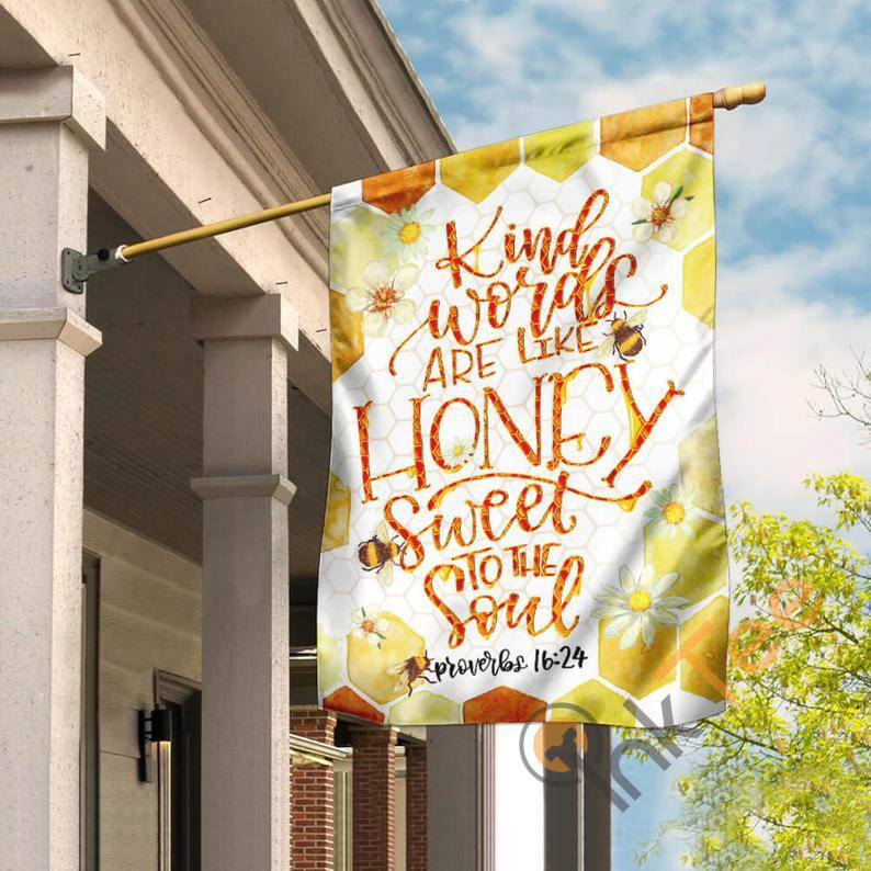 Honey Bee Kind Words Sweet To The Soul Proverbs Yard Decor House Flag