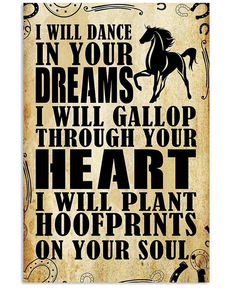 Horse – I Will Dance Unframed , Wrapped Frame Canvas Wall Decor, Animal Poster Inktee Store
