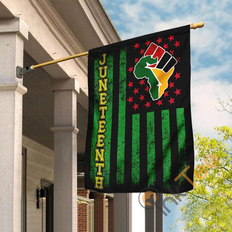 Juneteenth Independence Day African American Fist Black Lives Matter Blm Justice Outdoor Decor House Flag