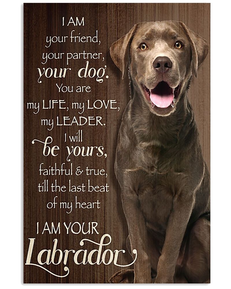 Labrador I Am Your Friend Unframed , Wrapped Frame Canvas Wall Decor, Dog , Animal Poster Inktee Store