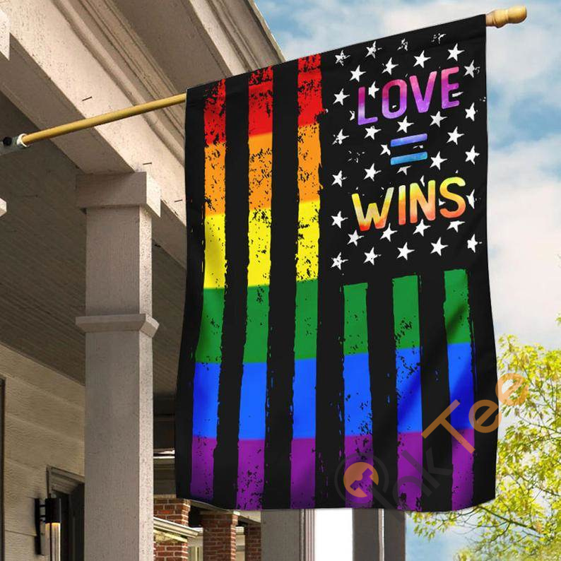 Lgbtq Love Is Wins Lgbt Pride Month Human Rights Rainbow Day American Outdoor Decor House Flag