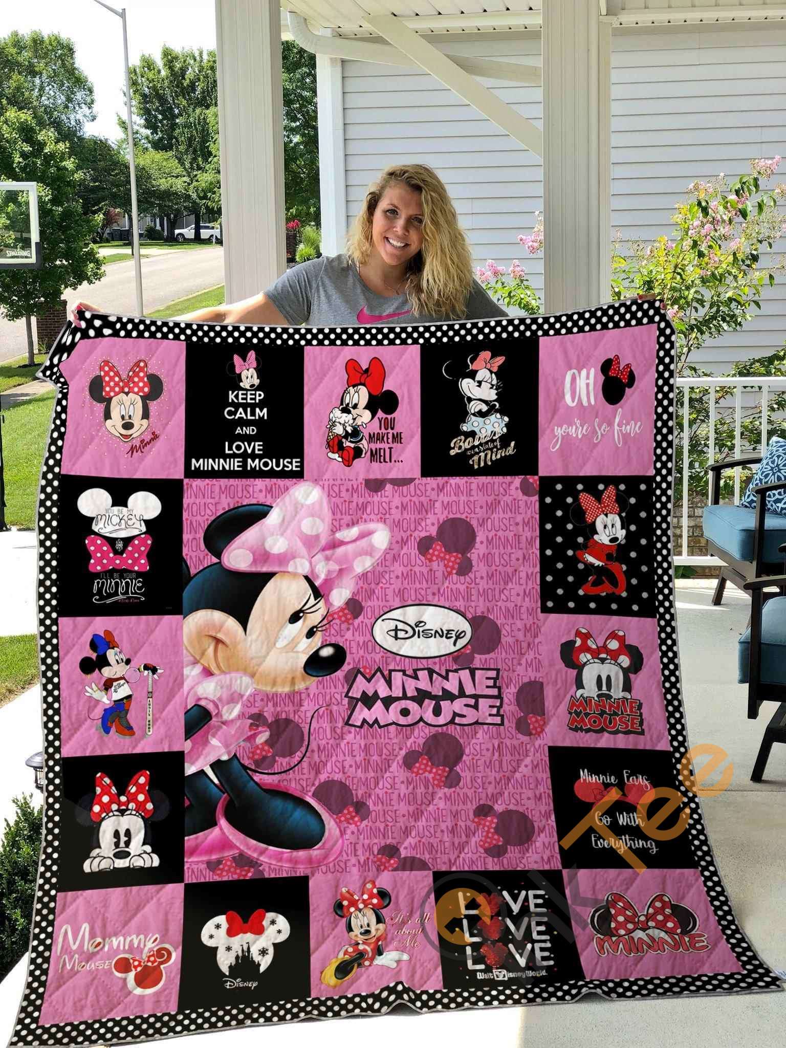 Minnie Mouse Blanket HA0910 Quilt InkTee Store   Minnie Mouse Quilt Blanket Ha0910 Quilt 1584633043044 