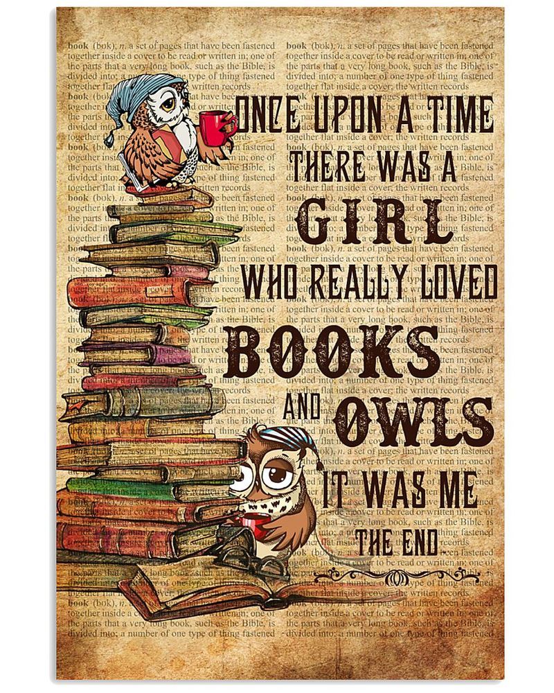 Owl Once Upon A Time  Unframed , Wrapped Frame Canvas Wall Decor, Animal Poster