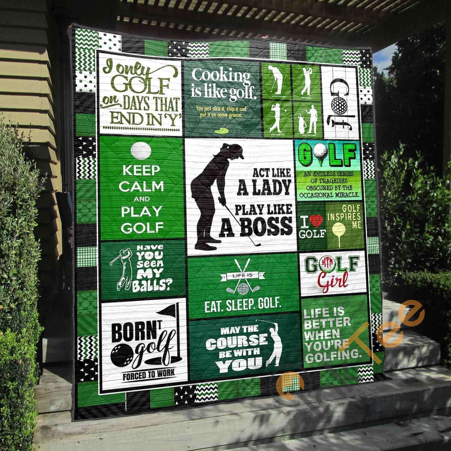 Play Like A Boss Women Golf Blanket Th0107 Quilt