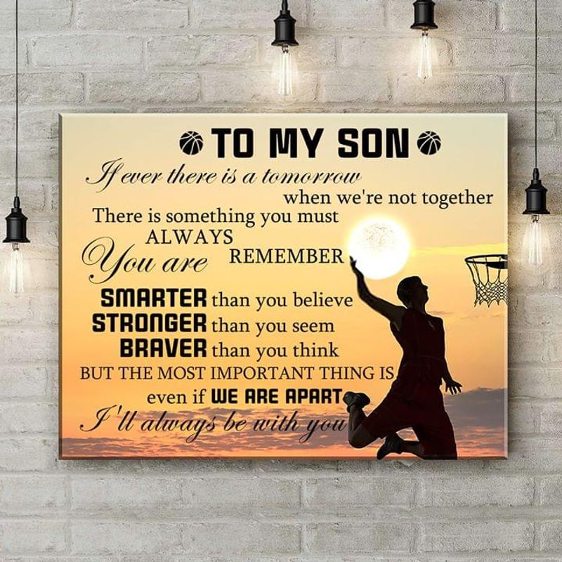To My Son Always Remember How Much Canvas FramePoster No Frame