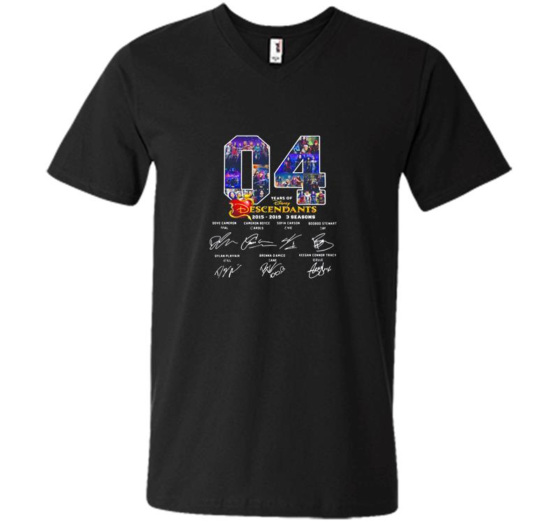 04th Years Of Disney Descendants 15 19 Signature V Neck T Shirt