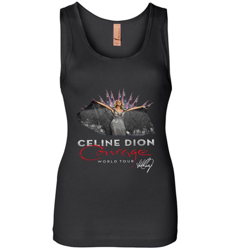 Celine Dion Courage World Tour Signature Womens Jersey Tank Top ...