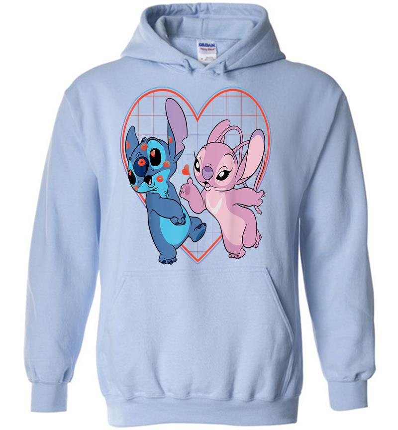 Disney Lilo And Stitch Angel Heart Kisses Hoodies