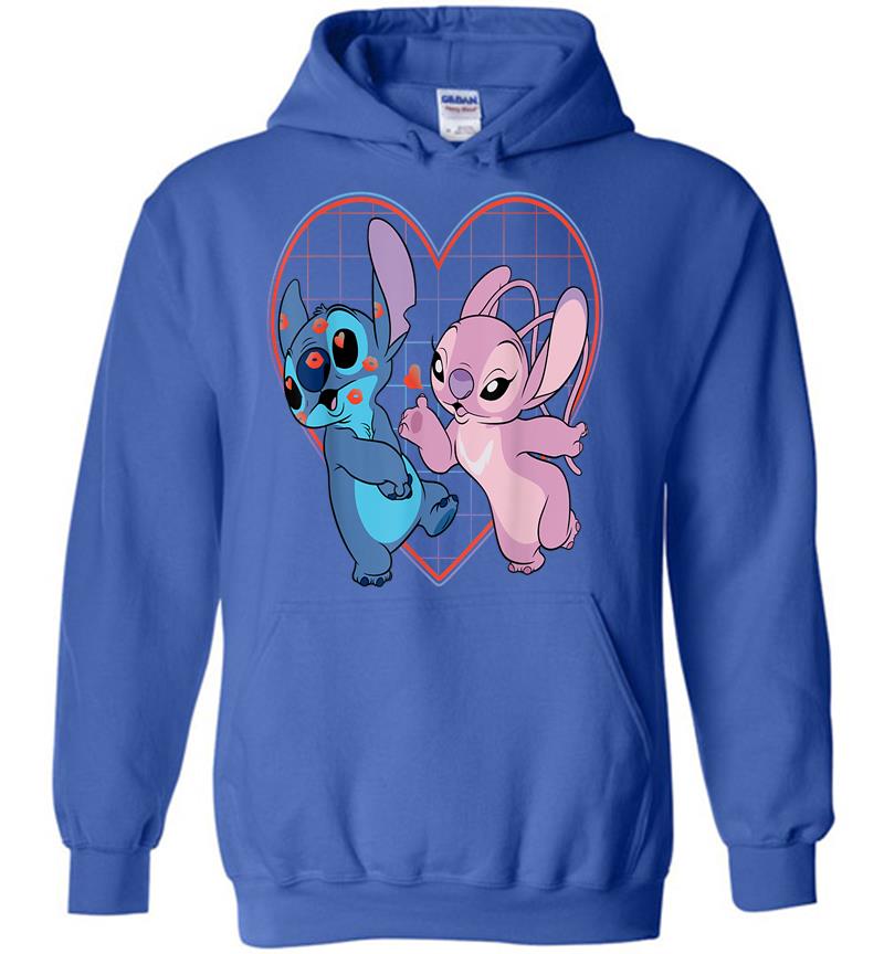 Disney Lilo And Stitch Angel Heart Kisses Hoodies