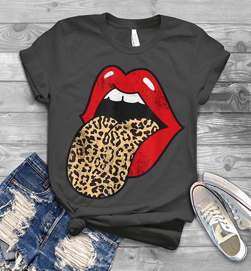 shirt with lips and leopard tongue