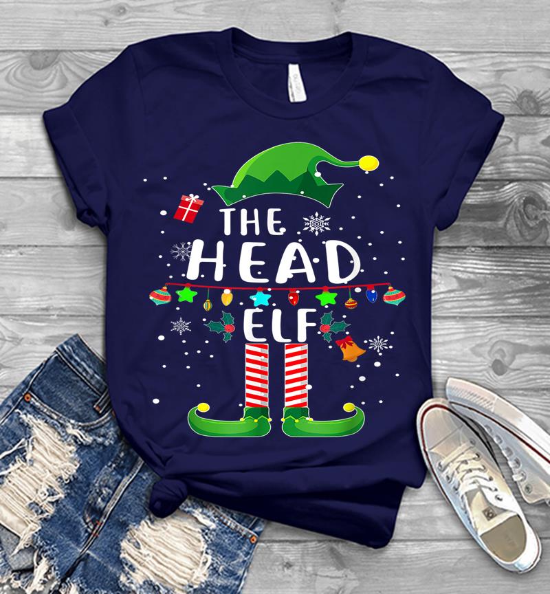 Download The Head Elf Matching Family Group Christmas Party Pajama Mens T Shirt