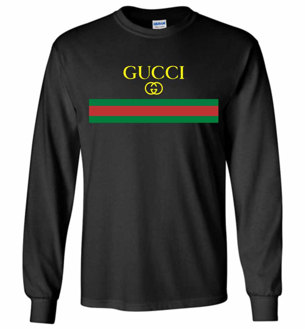 gucci logo t shirt long sleeve