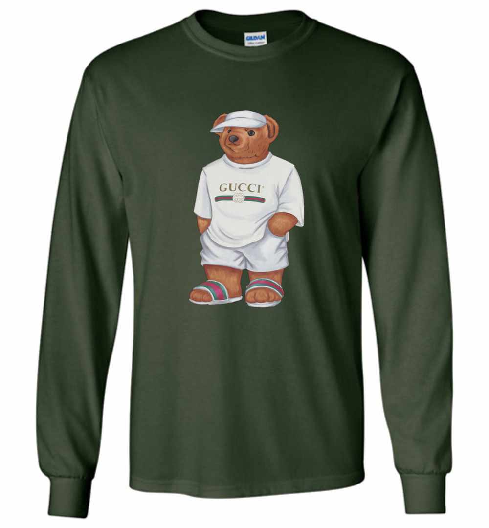 Life's Gucci Bear Long Sleeve T-Shirt - InkTee Store