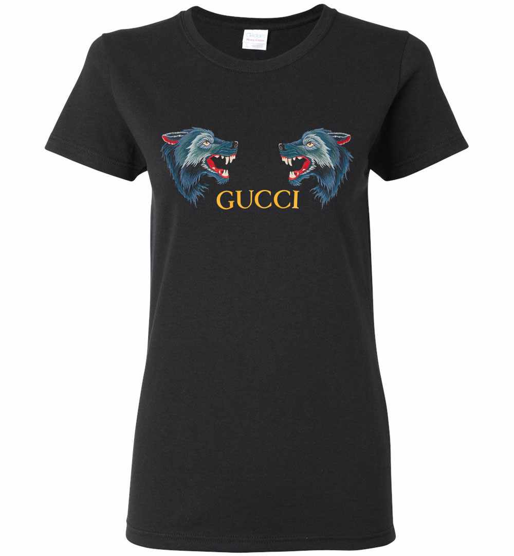Gucci Wolf Head Appliqués Women's T-Shirt