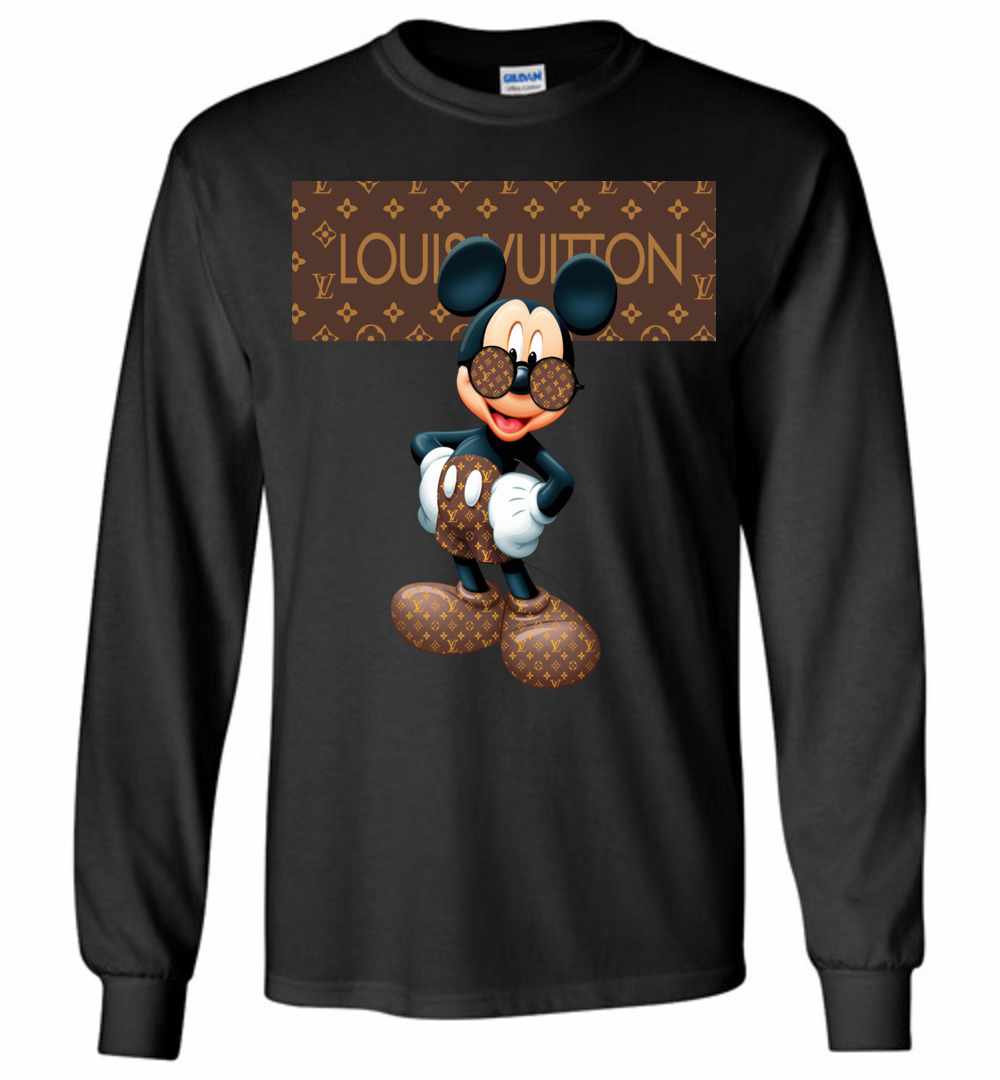 Louis Vuitton Stripe Mickey Mouse Stay Stylish Long Sleeve T-Shirt ...