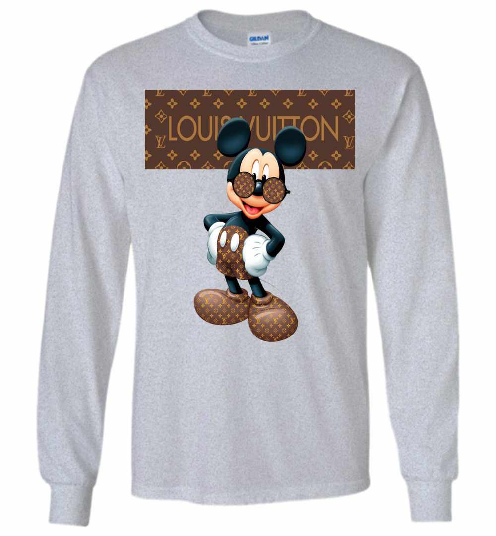 Louis Vuitton Stripe Mickey Mouse Stay Stylish Long Sleeve T-Shirt ...