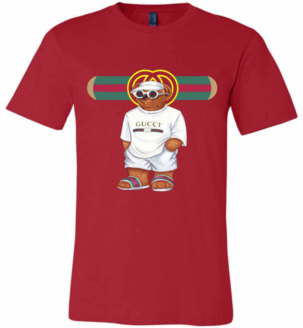 Bear In White Gucci Premium T-shirt