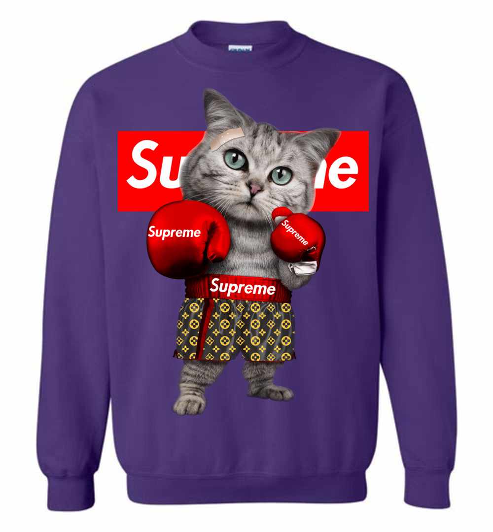 Supreme Boxing Cat Funny Sweatshirt