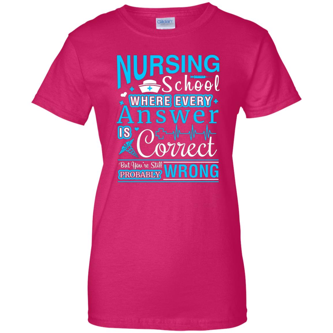 Mens Nursing School T-shirt Funny Nurse Shirt Gift RN T-shirt Women’s T ...