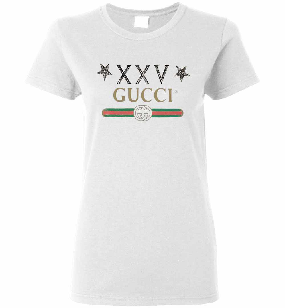 Gucci Logo And XXV Stars Women's T-Shirt