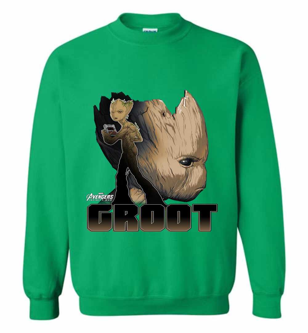 Marvel Infinity War Groot Big Head Profile Sweatshirt - InkTee Store