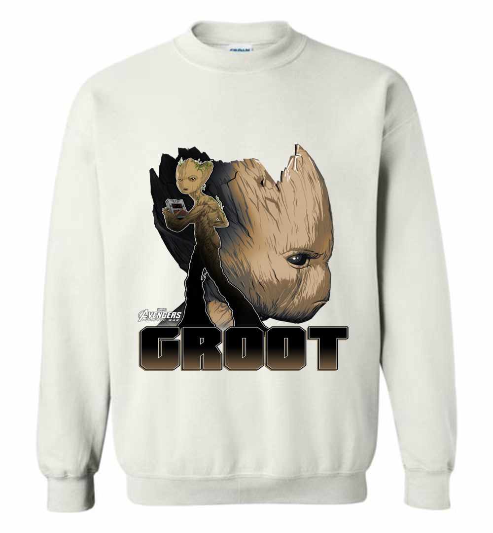Marvel Infinity War Groot Big Head Profile Sweatshirt - InkTee Store