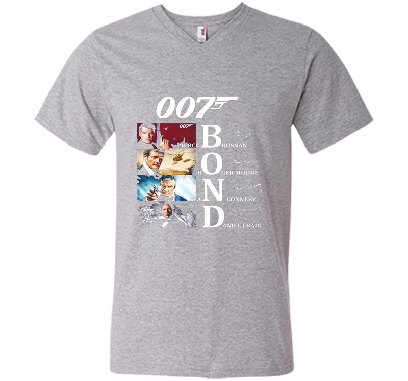 Inktee Store - 007 Bond Evolution Signature V-Neck T-Shirt Image