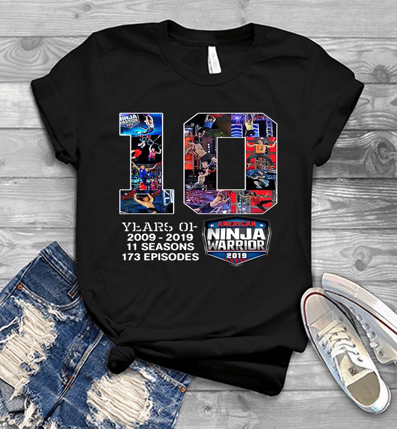 10th Years Of American Ninja Warrior 2009-2019 Mens T-shirt