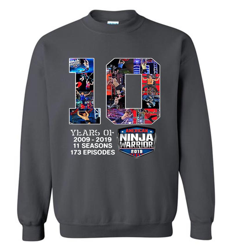 Inktee Store - 10Th Years Of American Ninja Warrior 2009-2019 Sweatshirt Image