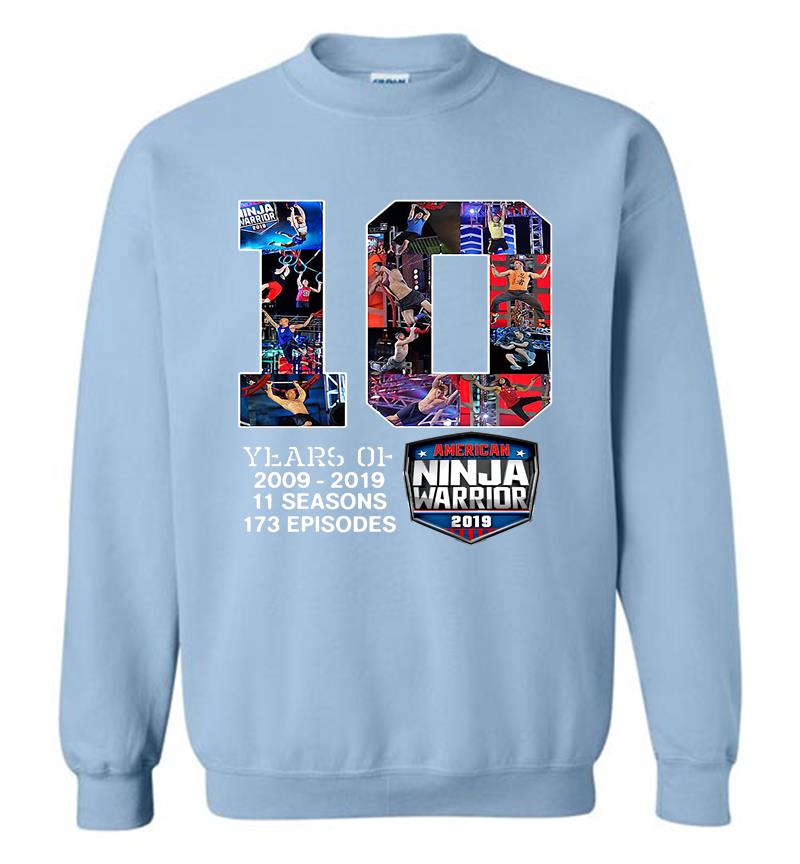 Inktee Store - 10Th Years Of American Ninja Warrior 2009-2019 Sweatshirt Image