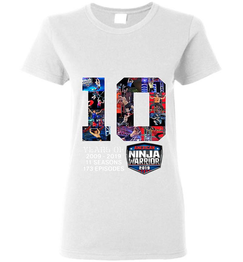 Inktee Store - 10Th Years Of American Ninja Warrior 2009-2019 Womens T-Shirt Image