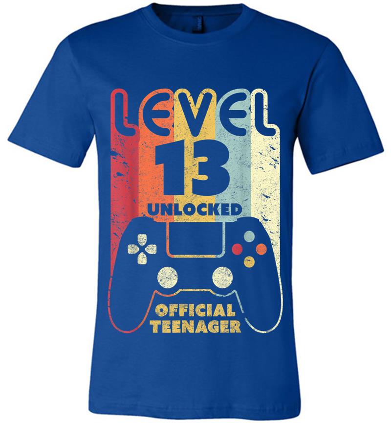 Inktee Store - 13Th Birthday . Level 13 Unlocked, Official Nager Premium T-Shirt Image
