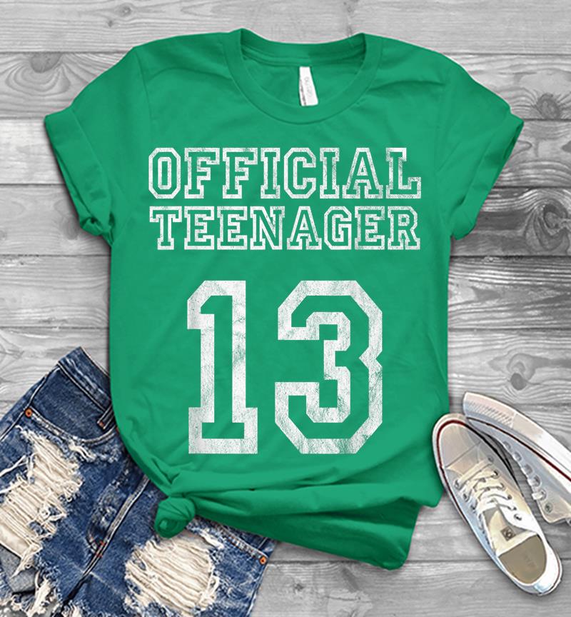 Inktee Store - 13Th Birthday Official Nager 13 Years Old Girl Mens T-Shirt Image