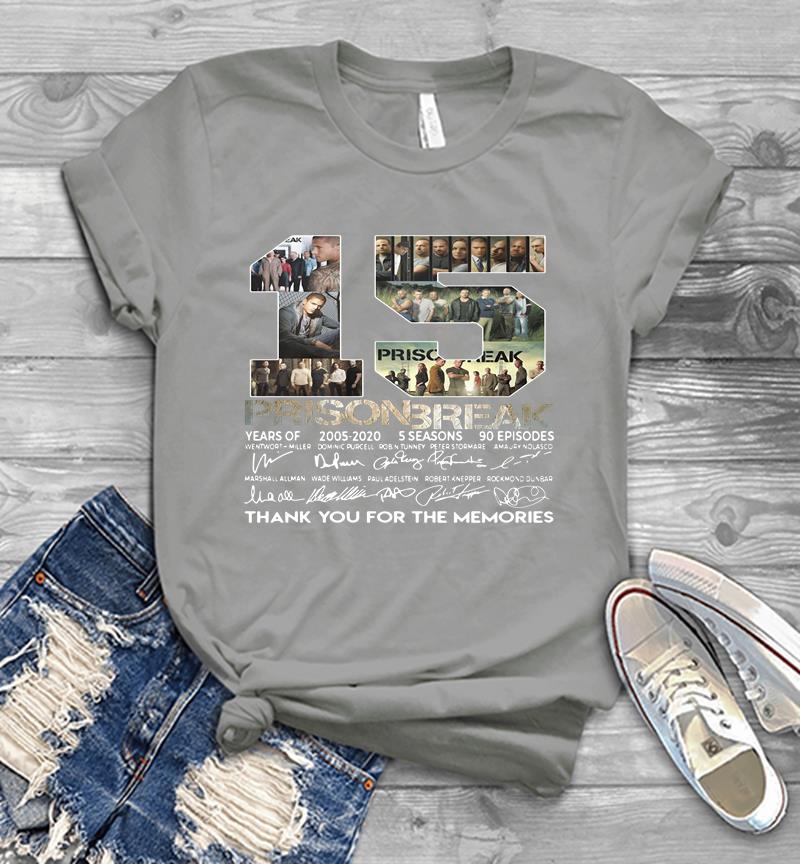Inktee Store - 15Th Years Of Prison Break 2005-2020 Signature Thank You For The Memories Mens T-Shirt Image