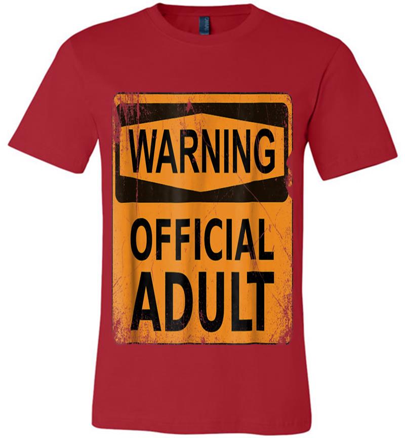 Inktee Store - 18Th Birthday S Warning Official Adult Funny Premium T-Shirt Image