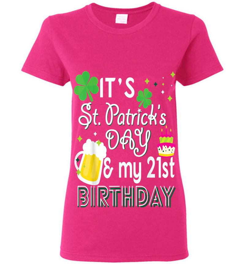 Inktee Store - 21St Birthday St Patricks Day Party Womens T-Shirt Image