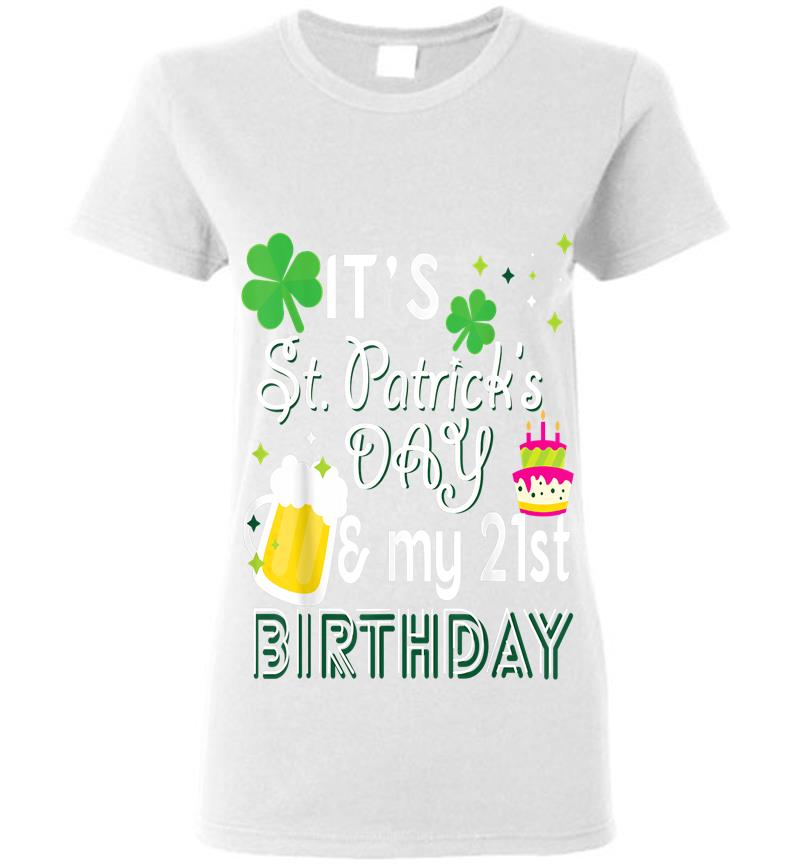 Inktee Store - 21St Birthday St Patricks Day Party Womens T-Shirt Image