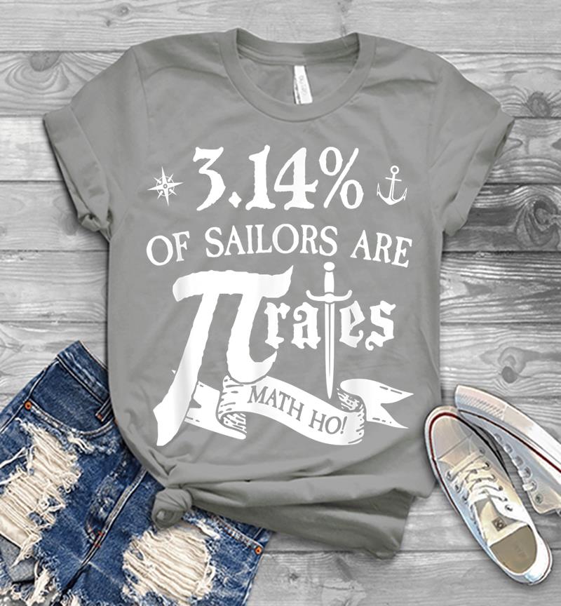 Inktee Store - 3.14% Of Sailors Are Pirates Funny Math Geek Pi Day Mens T-Shirt Image