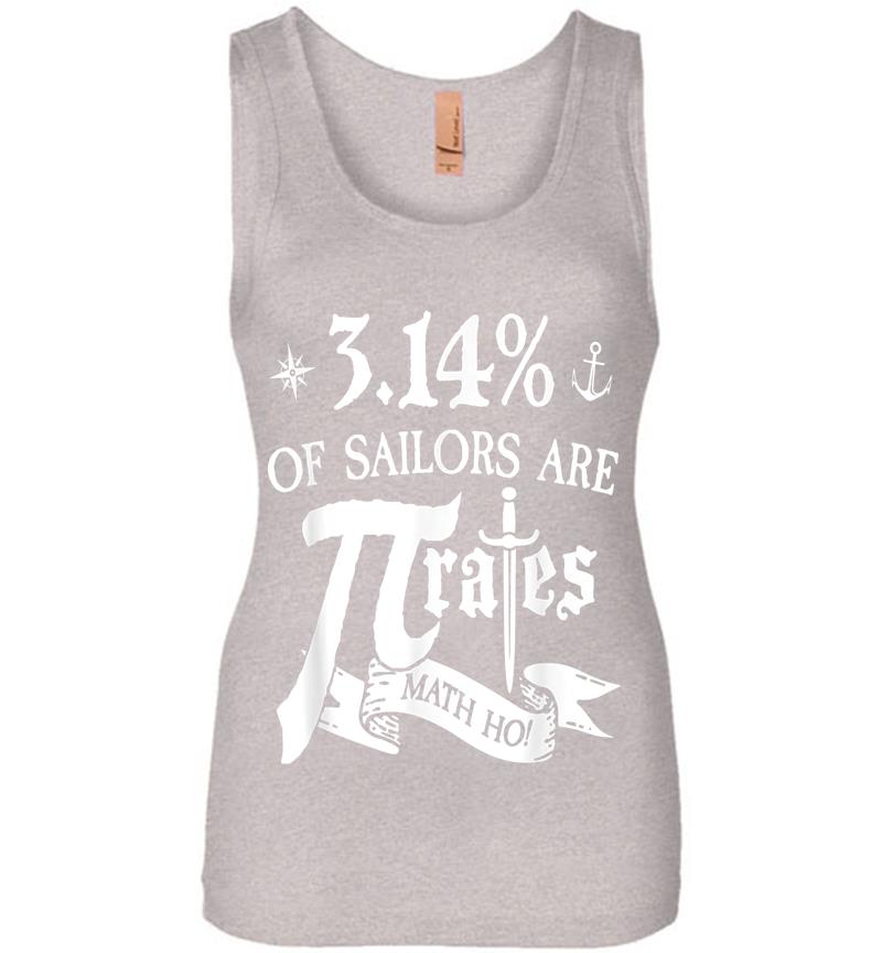 Inktee Store - 3.14% Of Sailors Are Pirates Funny Math Geek Pi Day Womens Jersey Tank Top Image